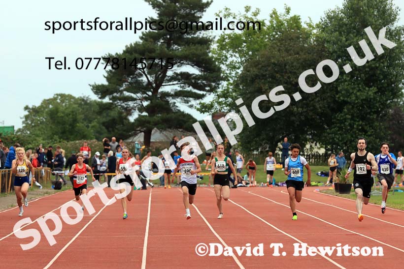 100 metres, 2025 NEGP No 5 Monkton, Wednesday, July 23rd. Photo: David T. Hewitson/Sports for All Pics